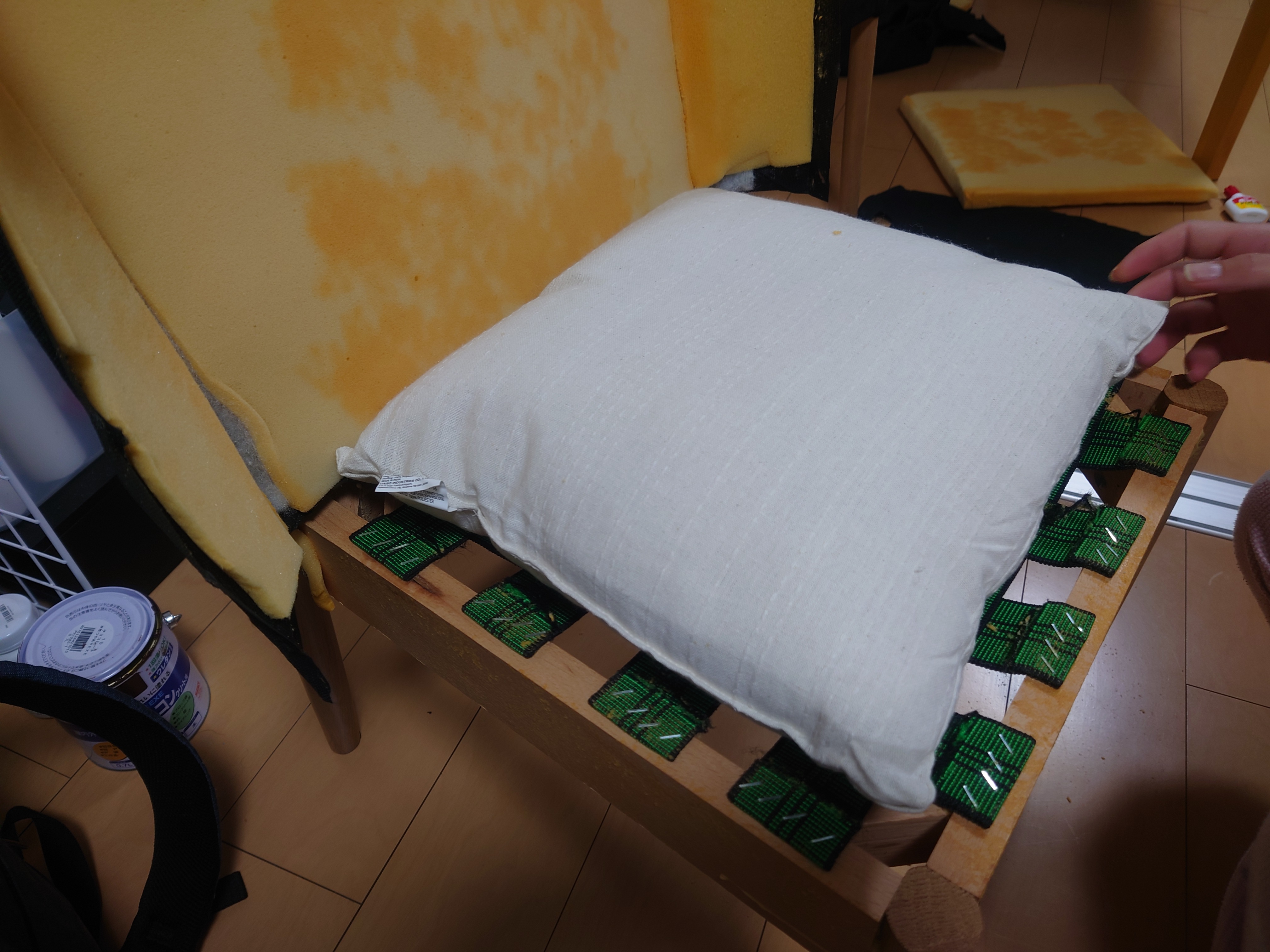 クッションを置いた写真