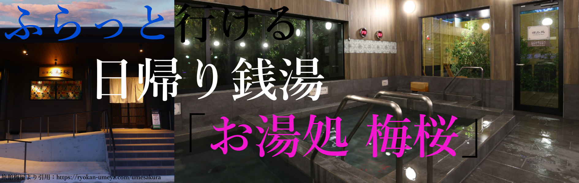 つくば市の隠れた名湯！梅屋旅館の「お湯処梅桜」